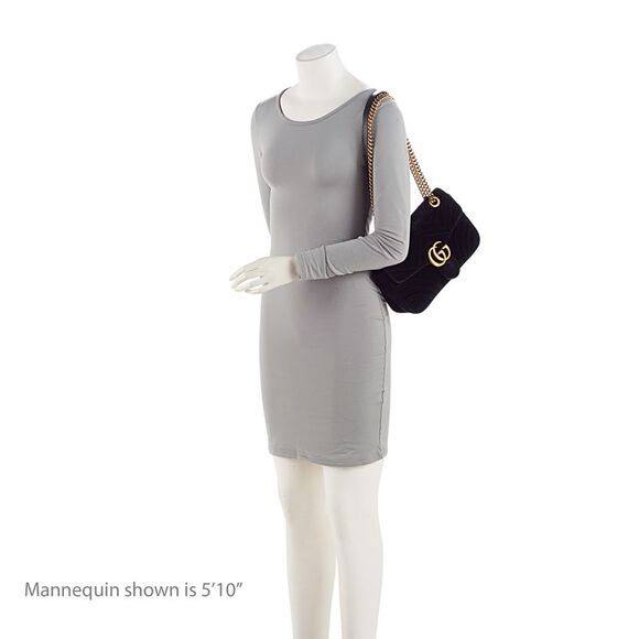 Gucci Matelasse Velvet GG Marmont Small Flap Shoulder Bag - Picture 5 of 15